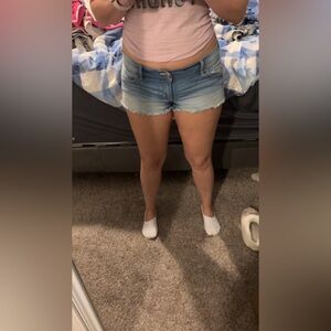y2k hollister jean shorts